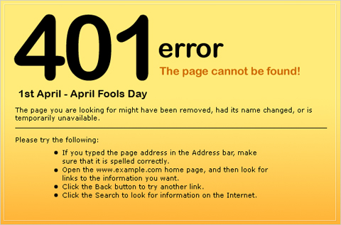 error 401 error 401