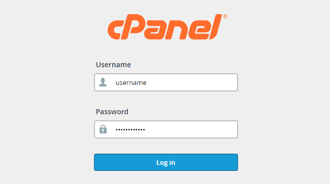 login to cpanel
